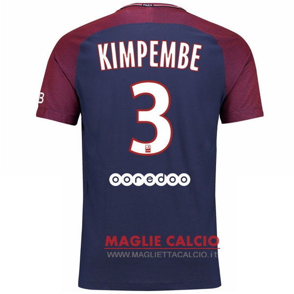 nuova maglietta paris saint germain 2017-2018 kimpembe 3 prima